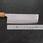 Nakiri White Steel #1 Stainless Clad Yaki Urushi Handle 165mm (6.5”)-[Musashi]-[Japanese-Kitchen-Knives]