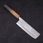 Nakiri White Steel #1 Tsuchime Yaki Urushi Handle 165mm (6.5”)-[Musashi]-[Japanese-Kitchen-Knives]