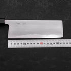 Nakiri White Steel #2 Kasumi Buffalo Teak Handle 165mm (6.5”)-[Musashi]-[Japanese-Kitchen-Knives]