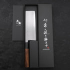 Nakiri White Steel #2 Kasumi Buffalo Teak Handle 165mm (6.5”)-[Musashi]-[Japanese-Kitchen-Knives]