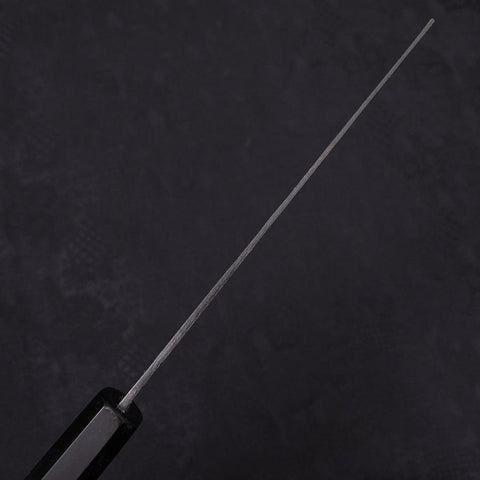 Nakiri White Steel #2 Kurouchi Chokin Snake-Sakura Buffalo Ebony Handle 165mm (6.5”)-[Musashi]-[Japanese-Kitchen-Knives]