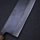 Nakiri White Steel #2 Kurouchi Damascus Yaki Urushi Handle 165mm (6.5”)-[Musashi]-[Japanese-Kitchen-Knives]