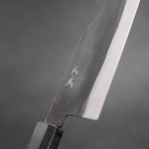 Nakiri White Steel #2 Kurouchi Green Urushi Handle 165mm (6.5”)-[Musashi]-[Japanese-Kitchen-Knives]