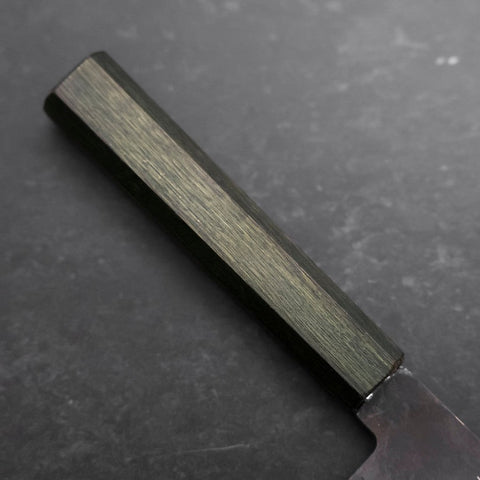 Nakiri White Steel #2 Kurouchi Green Urushi Handle 165mm (6.5”)-[Musashi]-[Japanese-Kitchen-Knives]