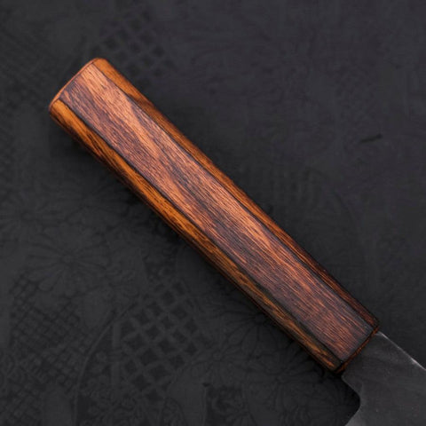 Nakiri White Steel #2 Kurouchi Sumi Urushi Handle 165mm (6.5”)-[Musashi]-[Japanese-Kitchen-Knives]