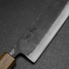 Nakiri White Steel #2 Kurouchi Yaki Urushi Handle 135mm (5.3”)-[Musashi]-[Japanese-Kitchen-Knives]