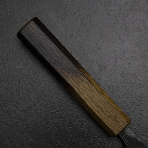 Nakiri White Steel #2 Kurouchi Yaki Urushi Handle 135mm (5.3”)-[Musashi]-[Japanese-Kitchen-Knives]