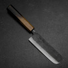 Nakiri White Steel #2 Kurouchi Yaki Urushi Handle 135mm (5.3”)-[Musashi]-[Japanese-Kitchen-Knives]