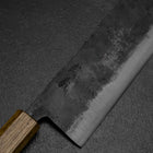 Nakiri White Steel #2 Kurouchi Yaki Urushi Handle 165mm (6.5”)-[Musashi]-[Japanese-Kitchen-Knives]