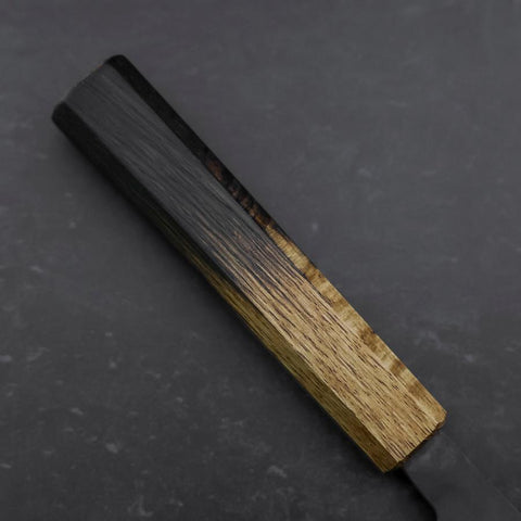 Nakiri White Steel #2 Kurouchi Yaki Urushi Handle 165mm (6.5”)-[Musashi]-[Japanese-Kitchen-Knives]