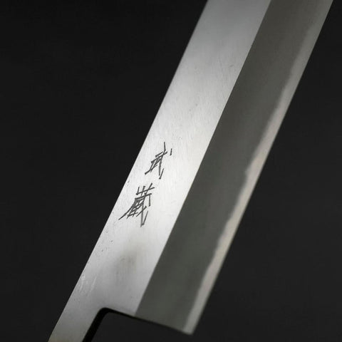 Nakiri White Steel #2 Polished Yaki Urushi Handle 165mm (6.5”)-[Musashi]-[Japanese-Kitchen-Knives]