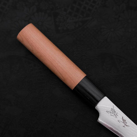Peeling Knife VG-10 Damascus Cherry Handle 90mm (3.5”)-[Musashi]-[Japanese-Kitchen-Knives]