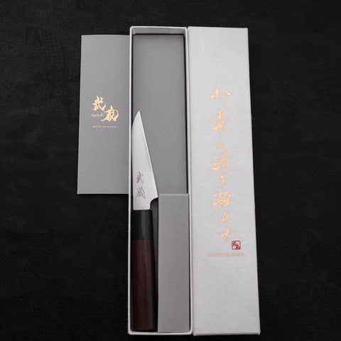 Peeling Knife VG-10 Damascus Shitan Handle 90mm (3.5”)-[Musashi]-[Japanese-Kitchen-Knives]