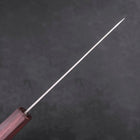 Petty AUS-10 Nashiji Damascus Urushi Purple Handle 135mm (5.3”)-[Musashi]-[Japanese-Kitchen-Knives]