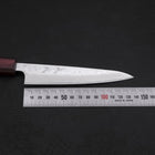 Petty AUS-10 Nashiji Damascus Urushi Purple Handle 135mm (5.3”)-[Musashi]-[Japanese-Kitchen-Knives]
