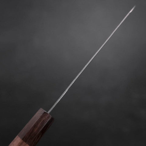 Petty AUS-10 Polished Nashiji Damascus Walnut Handle 135mm (5.3”)-[Musashi]-[Japanese-Kitchen-Knives]