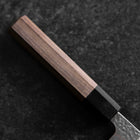 Petty AUS-10 Tsuchime Damascus Walnut Handle 150mm (5.9”)-[Musashi]-[Japanese-Kitchen-Knives]