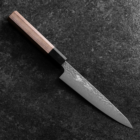 Petty AUS-10 Tsuchime Damascus Walnut Handle 150mm (5.9”)