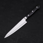 Petty AUS-10 Tsuchime Damascus Western Black Handle 135mm (5.3”)-[Musashi]-[Japanese-Kitchen-Knives]