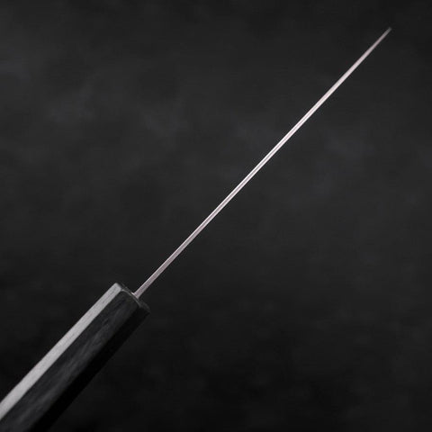 Petty AUS-10 Wave Nickel Damascus Dark Blue Urushi Handle 135mm (5.3”)-[Musashi]-[Japanese-Kitchen-Knives]