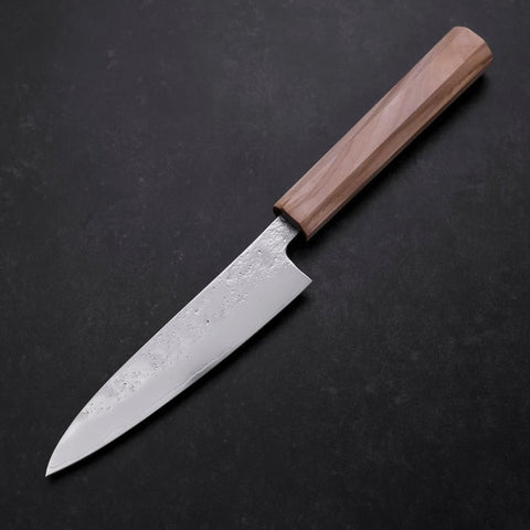 Petty AUS-8 Nashiji Olive Handle 120mm (4.7”)-[Musashi]-[Japanese-Kitchen-Knives]
