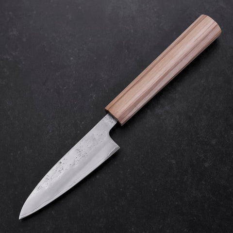 Petty AUS-8 Nashiji Olive Handle 90mm (3.5”)-[Musashi]-[Japanese-Kitchen-Knives]