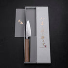 Petty AUS-8 Nashiji Olive Handle 90mm (3.5”)-[Musashi]-[Japanese-Kitchen-Knives]