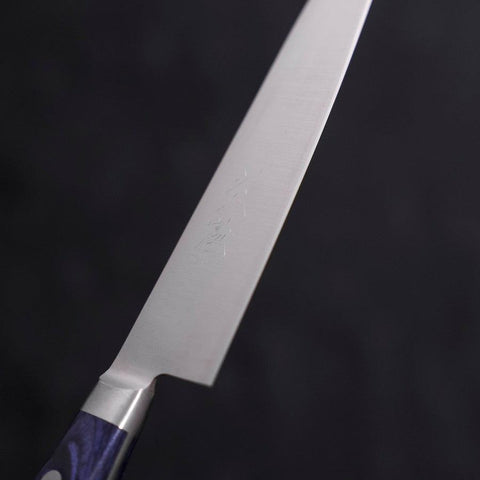 Petty AUS-8 Polished Western-Blue Handle 130mm (5.1”)-[Musashi]-[Japanese-Kitchen-Knives]