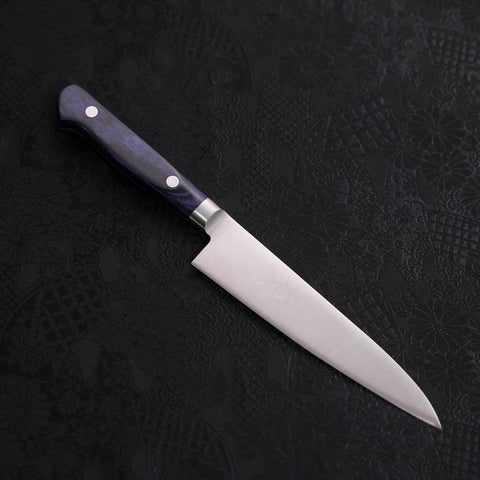 Petty AUS-8 Polished Western-Blue Handle 130mm (5.1”)-[Musashi]-[Japanese-Kitchen-Knives]