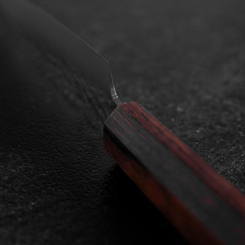 Petty AUS-8 Tsuchime Mahogany Handle 135mm (5.3”)-[Musashi]-[Japanese-Kitchen-Knives]
