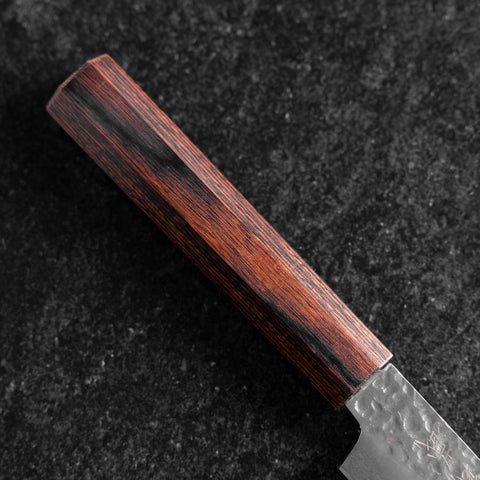 Petty AUS-8 Tsuchime Mahogany Handle 135mm (5.3”)-[Musashi]-[Japanese-Kitchen-Knives]