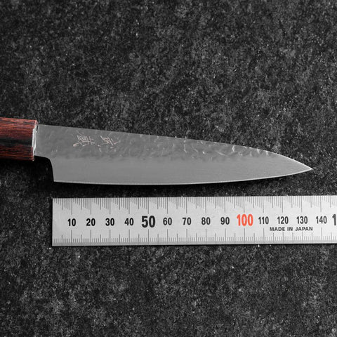 Petty AUS-8 Tsuchime Mahogany Handle 135mm (5.3”)-[Musashi]-[Japanese-Kitchen-Knives]