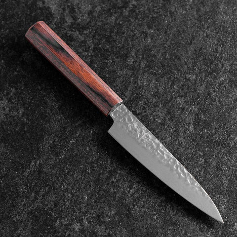 Petty AUS-8 Tsuchime Mahogany Handle 135mm (5.3”)-[Musashi]-[Japanese-Kitchen-Knives]