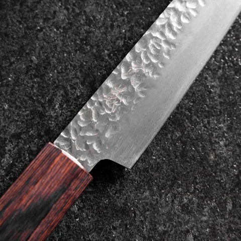 Petty AUS-8 Tsuchime Mahogany Handle 150mm (5.9”)-[Musashi]-[Japanese-Kitchen-Knives]