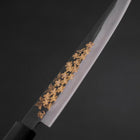 Petty Blue Steel #1 Kurouchi Chokin Sakura Buffalo Ebony Handle 150mm (5.9”)-[Musashi]-[Japanese-Kitchen-Knives]