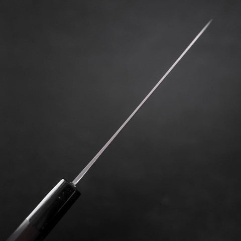 Petty Blue Steel #1 Kurouchi Chokin Sakura Buffalo Ebony Handle 150mm (5.9”)-[Musashi]-[Japanese-Kitchen-Knives]