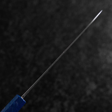 Petty Blue Steel #1 Stainless Clad Kurouchi Blue Urushi Handle 150mm (5.9”)-[Musashi]-[Japanese-Kitchen-Knives]