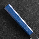 Petty Blue Steel #1 Stainless Clad Kurouchi Blue Urushi Handle 150mm (5.9”)-[Musashi]-[Japanese-Kitchen-Knives]