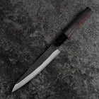 Petty Blue Steel #1 Stainless Clad Kurouchi Buffalo Ebony Handle 150mm (5.9”)-[Musashi]-[Japanese-Kitchen-Knives]