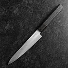 Petty Blue Steel #1 Stainless Clad Polished Black Urushi Handle 150mm (5.9”)-[Musashi]-[Japanese-Kitchen-Knives]