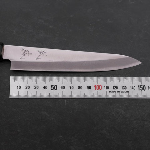 Petty Blue Steel #1 Stainless Clad Polished Buffalo Magnolia Handle 150mm (5.9”)-[Musashi]-[Japanese-Kitchen-Knives]