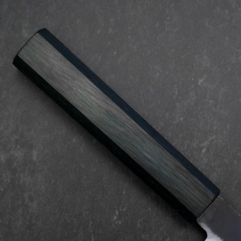 Petty Blue Steel #2 Kurouchi Dark Blue Urushi Handle 150mm (5.9”)-[Musashi]-[Japanese-Kitchen-Knives]
