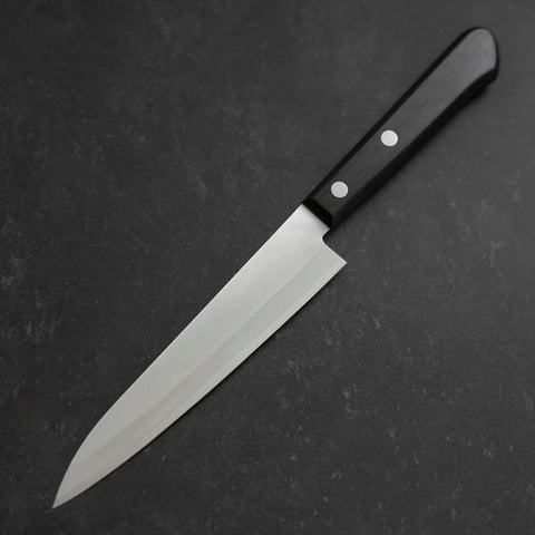 Petty Blue Steel #2 Polished Western Black Handle 150mm (5.9”)-[Musashi]-[Japanese-Kitchen-Knives]