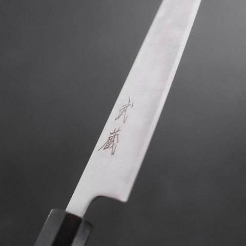 Petty Blue Super Polished Ebony Handle 150mm (5.9”)-[Musashi]-[Japanese-Kitchen-Knives]