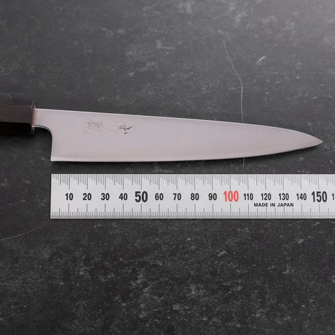 Petty Blue Super Polished Ebony Handle 150mm (5.9”)-[Musashi]-[Japanese-Kitchen-Knives]