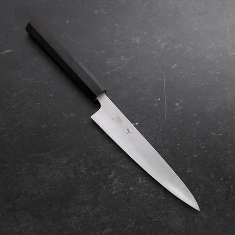 Petty Blue Super Polished Ebony Handle 150mm (5.9”)-[Musashi]-[Japanese-Kitchen-Knives]