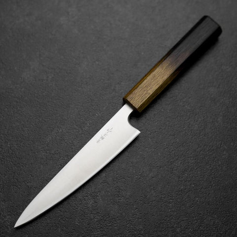 Petty Blue Super Polished Yaki Urushi Handle 135mm (5.3”)-[Musashi]-[Japanese-Kitchen-Knives]