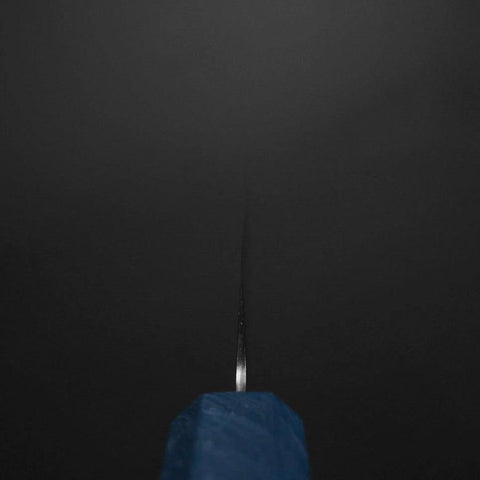 Petty Chromax Polished Blue Urushi Handle 150mm (5.9”)-[Musashi]-[Japanese-Kitchen-Knives]