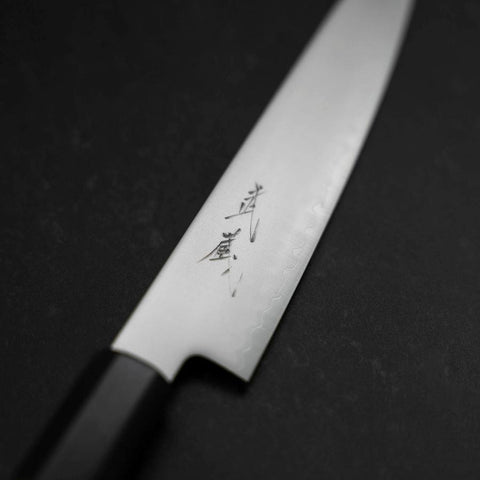 Petty Chromax Polished Buffalo Ebony Handle 150mm (5.9”)-[Musashi]-[Japanese-Kitchen-Knives]