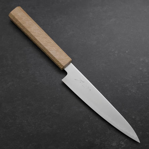 Petty Chromax Polished White Urushi Handle 150mm (5.9”)-[Musashi]-[Japanese-Kitchen-Knives]